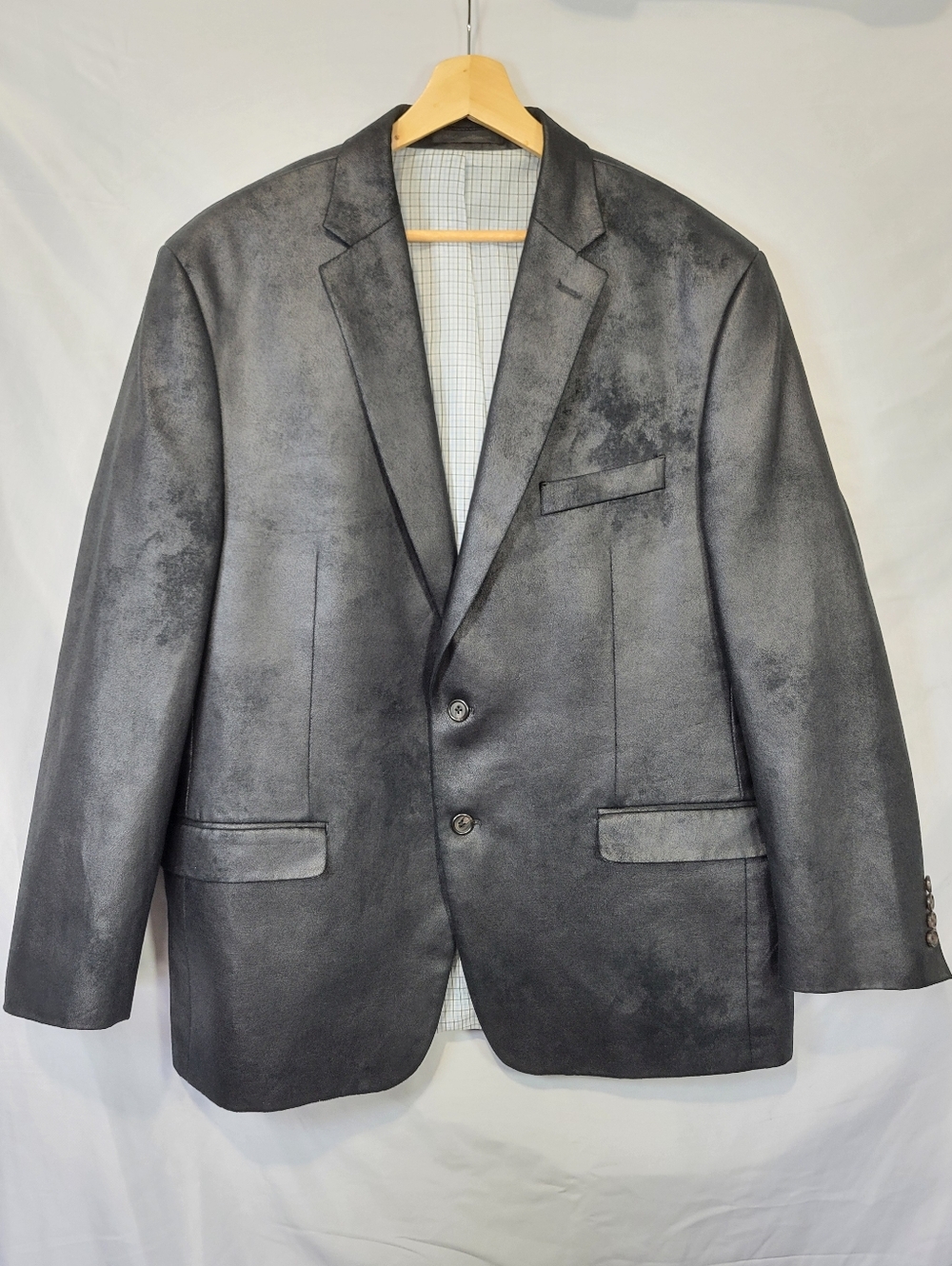 Lauren Ralph Lauren Men's Black Faux Suede Leather Blazer Jacket Sports-Coat